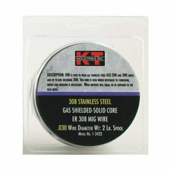 K-T Industries MIG Welding Wire, 0.03 in Dia, 308L Stainless Steel 1-3422